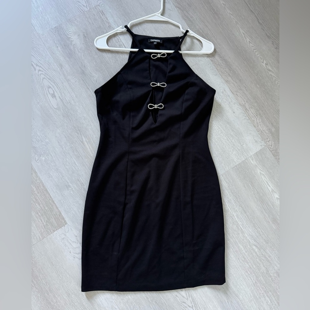Express Bow Halter Mini Shift Dress - Used Once